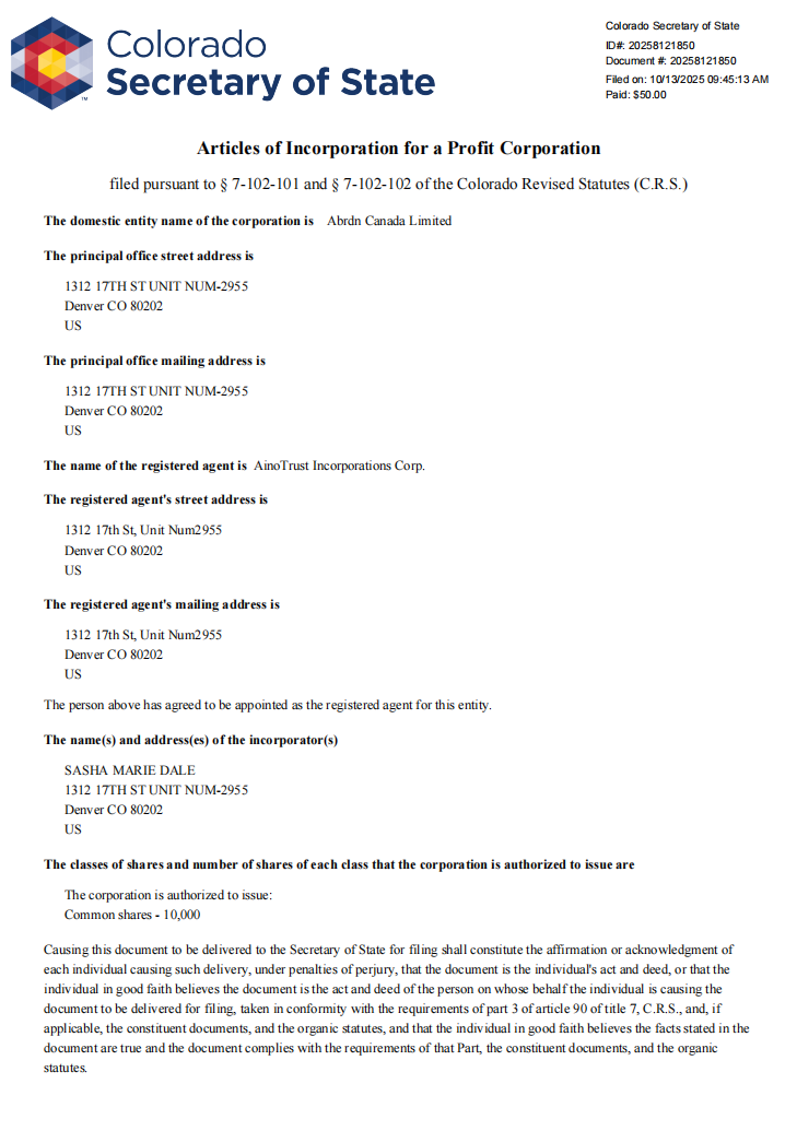 Registration certificate 2